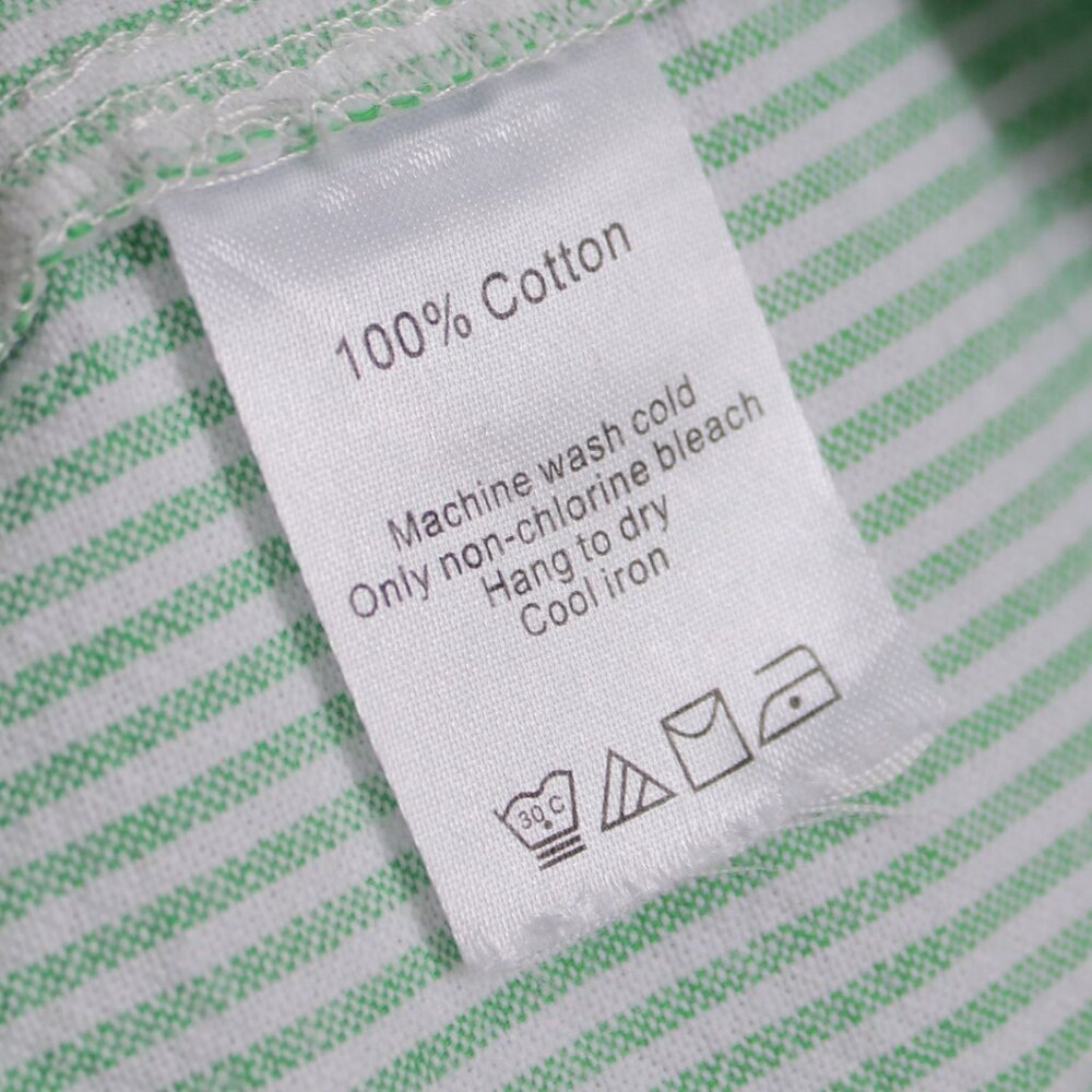 DUFFIELD LANE Green White Striped Annika Tiered Above the Knee Dress sz Medium - Picture 10 of 10